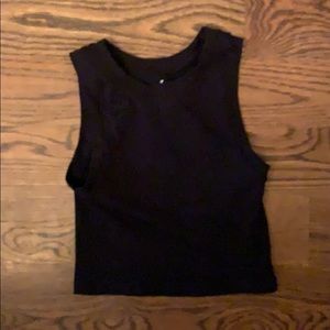 Black Free People Tank Crop Top